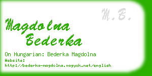 magdolna bederka business card